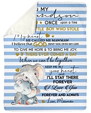 MY HEART - LOVELY MESSAGE GIFT FOR GRANDSON Large Sherpa Fleece Blanket - 60" x 80" front