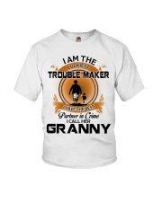 I Am The Luckiest - Best Gift For Grandson From Granny Youth T-Shirt tile