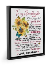 YOUR WAY BACK HOME - AMAZING GIFT FOR GRANDDAUGHTER Floating Framed Canvas Prints Black tile