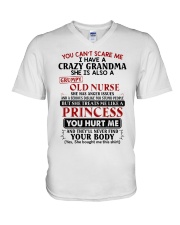 I HAVE A CRAZY GRANDMA V-Neck T-Shirt tile