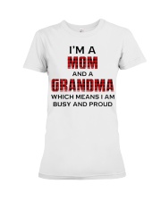 I AM BUSY AND PROUD - GIFT FOR GRANDMA Premium Fit Ladies Tee tile