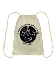 Good Things Come Gym Design Drawstring Bag thumbnail