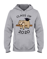 Class Of 2020 Funny Sloth Grad Senior Back School Hooded Sweatshirt thumbnail