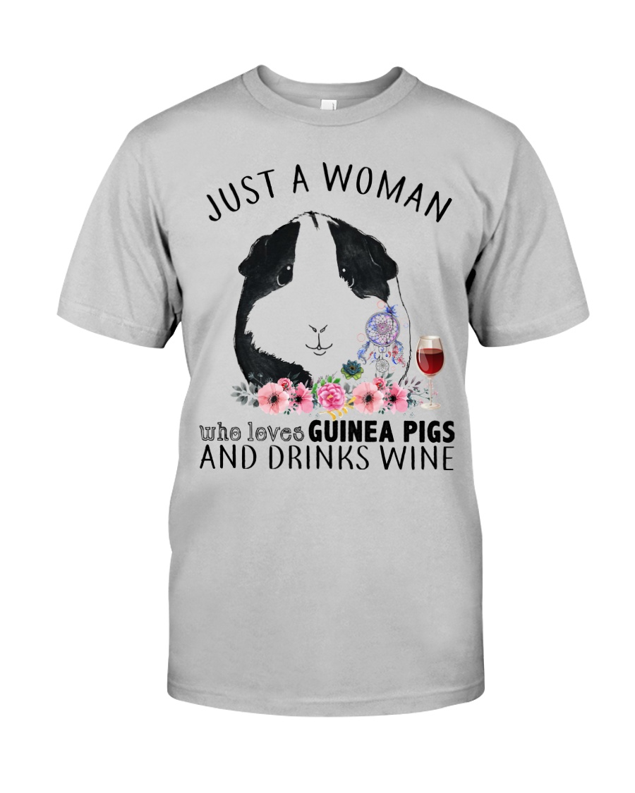 Loves Guinea Pigs And Drink Wine Classic T-Shirt