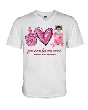 Cure - Pomsky V-Neck T-Shirt tile