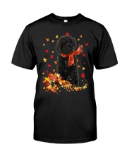Autumn Leaves Scraf Labradoodle 3 Premium Fit Mens Tee tile