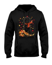 Autumn Leaves Scraf Labradoodle 3 Hooded Sweatshirt tile