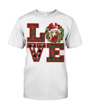Christmas Love - CREAM Lng-haired Dachshund Premium Fit Mens Tee tile