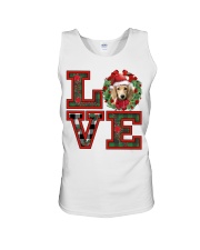 Christmas Love - CREAM Lng-haired Dachshund Unisex Tank tile