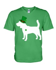 Lucky Shamrock - Beagle V-Neck T-Shirt tile