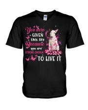 This Life - Bull Terrier 2 V-Neck T-Shirt tile