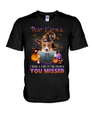 Karma - Basenji V-Neck T-Shirt tile