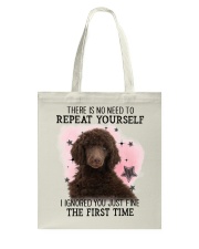 Repeat - CHOCOLATE Standard Poodle Tote Bag tile