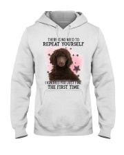 Repeat - CHOCOLATE Standard Poodle Hooded Sweatshirt tile