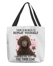 Repeat - CHOCOLATE Standard Poodle All-Over Tote tile