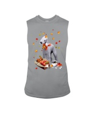 Autumn Leaves Bedlington Terrier Sleeveless Tee tile