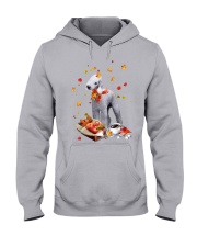 Autumn Leaves Bedlington Terrier Hooded Sweatshirt tile