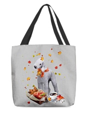 Autumn Leaves Bedlington Terrier All-Over Tote tile