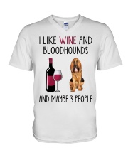 Three People - Bloodhound 1 V-Neck T-Shirt tile