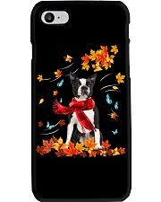 Flying Scarf - BLACK Boston Terrier Phone Case tile