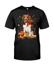 Autumn Leaves Scraf - Beagle 1 Premium Fit Mens Tee tile