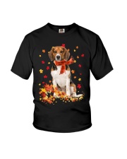 Autumn Leaves Scraf - Beagle 1 Youth T-Shirt tile