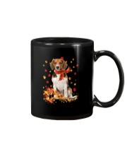 Autumn Leaves Scraf - Beagle 1 Mug tile