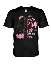 For Someone - BLACK Labrador V-Neck T-Shirt tile