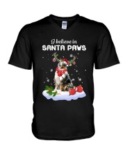 Santa Reindeer - Australian Boxherd V-Neck T-Shirt tile