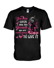 This Life - Black Labrador V-Neck T-Shirt tile