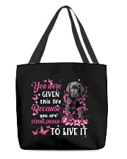 This Life - Black Labrador All-Over Tote tile
