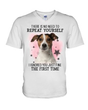 Repeat - Jack Russell Terrier 1 V-Neck T-Shirt tile
