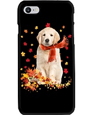 Autumn Leaves Scraf Golden Retriever Phone Case tile