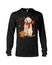 Autumn Leaves Scraf Golden Retriever Long Sleeve Tee tile