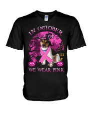 Pink Moon - Rat Terrier 2 V-Neck T-Shirt tile