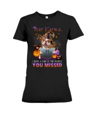 Karma - Old English Bulldog Premium Fit Ladies Tee tile