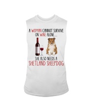 She Also Needs - Shetland Sheepdog Sleeveless Tee tile