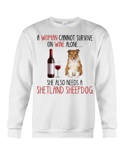 She Also Needs - Shetland Sheepdog Crewneck Sweatshirt tile