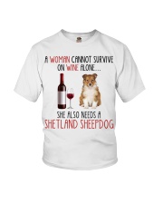 She Also Needs - Shetland Sheepdog Youth T-Shirt tile