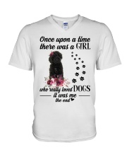 Really Loved - BLACK Labradoodle V-Neck T-Shirt tile