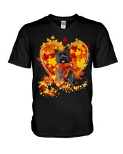 Autumn Leaf - Cairn Terrier 2 V-Neck T-Shirt tile