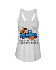 Blue Car - Pomeranian 1 Ladies Flowy Tank tile