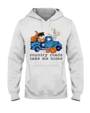 Blue Car - Pomeranian 1 Hooded Sweatshirt tile