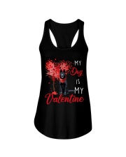 My Valentine - BLACK German Shepherd Ladies Flowy Tank tile