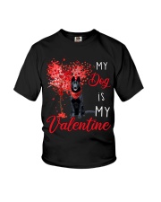 My Valentine - BLACK German Shepherd Youth T-Shirt tile