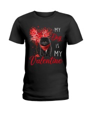 My Valentine - BLACK Pomeranian Ladies T-Shirt tile