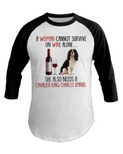 She Also Needs - Cavalier King Charles Spaniel 5 Baseball Tee tile