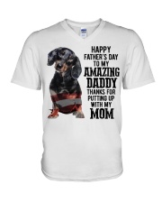 Father Day - Dachshund V-Neck T-Shirt tile