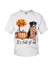 It is Fall - Australian Shepherd Youth T-Shirt tile