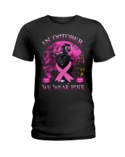 Pink Moon - BLACK Goldendoodle Ladies T-Shirt tile